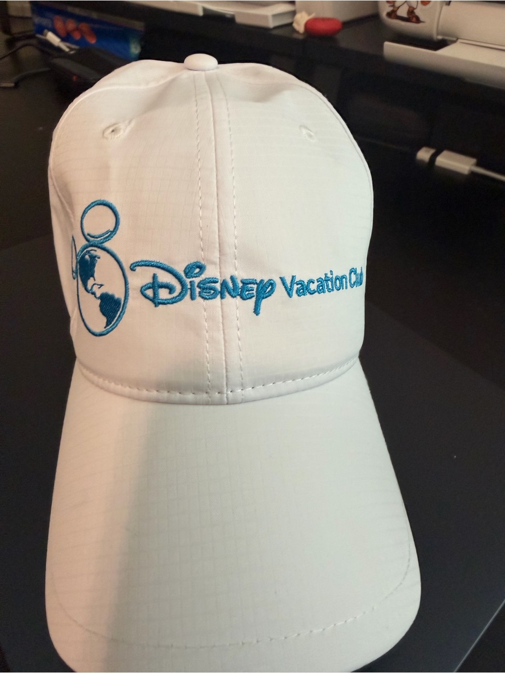 NWOT Disney Vacation Club MemberWhite Cap with Teal Embroidered Logo